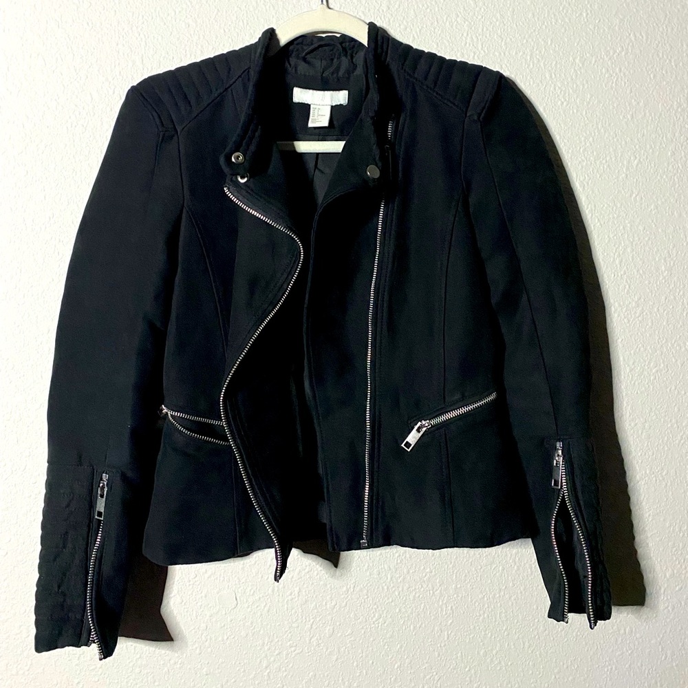 Suede Moto Jacket